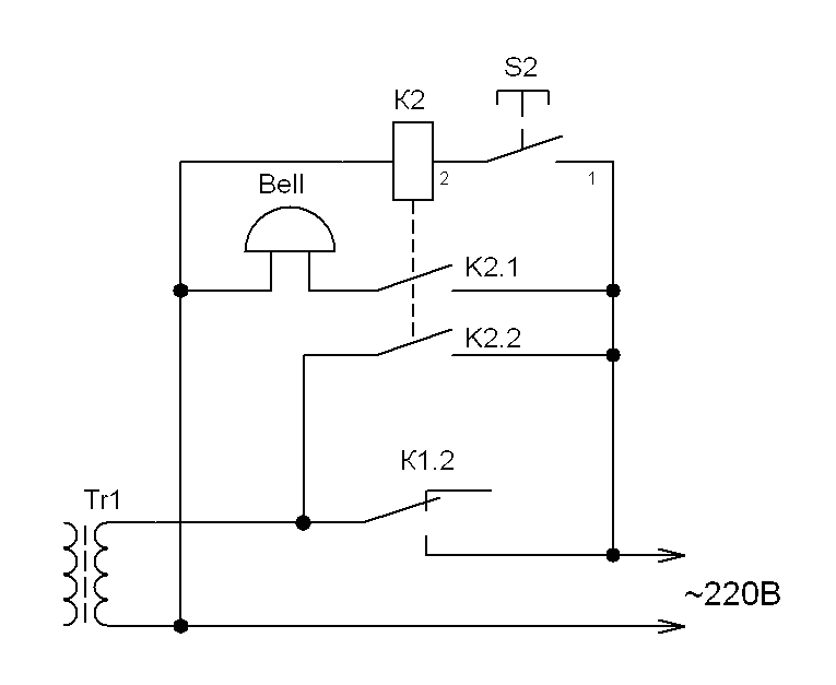 Схема подключения звонка 220в через кнопку в квартире 2 провода