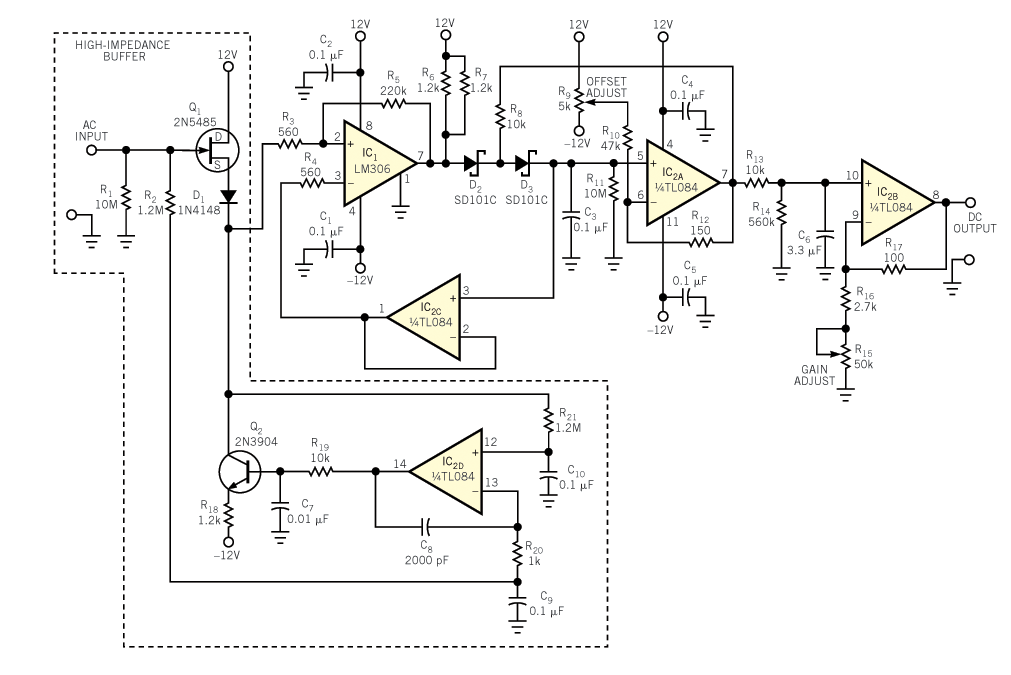 Precision peak detector uses no precision components