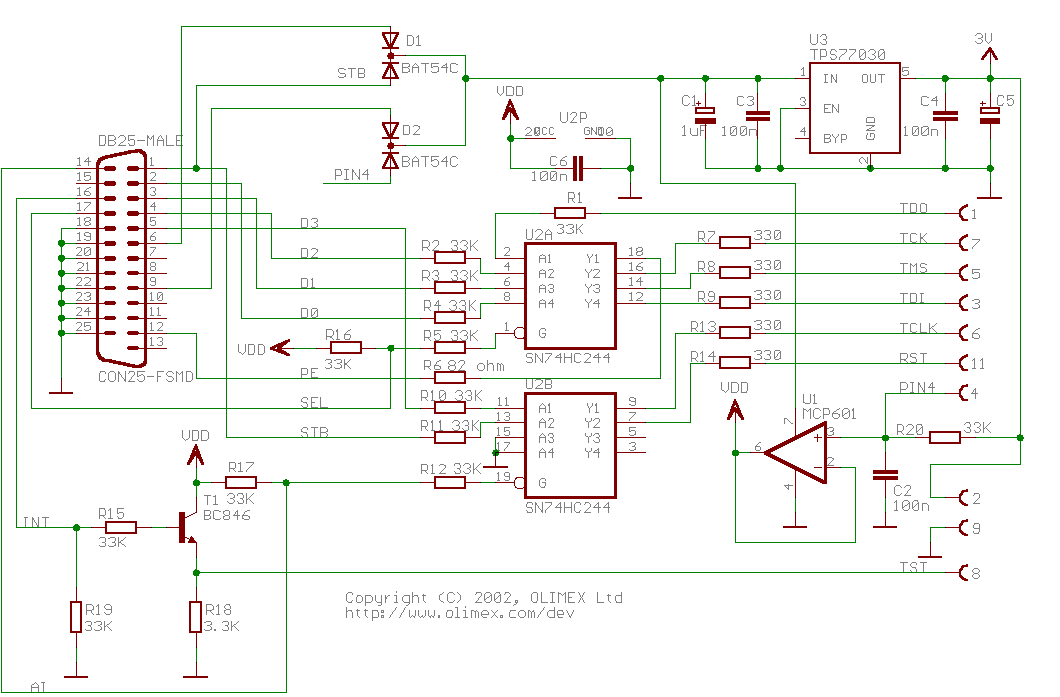 Схема подключения jtag