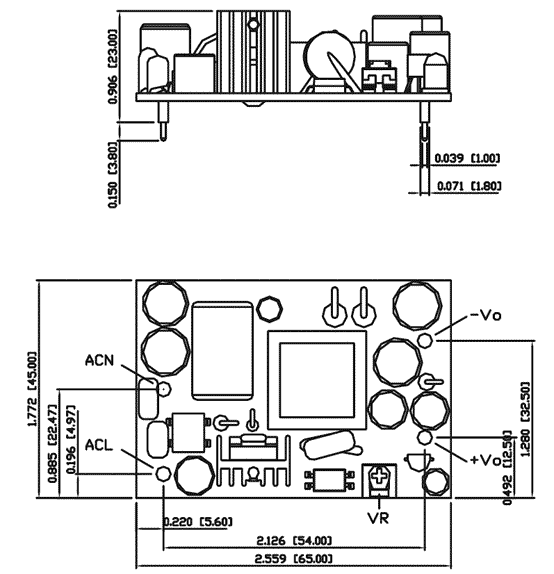 Габаритный чертеж KPS10