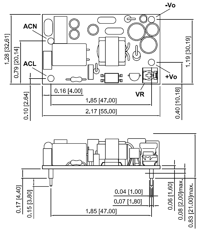 Габаритный чертеж KPSA5