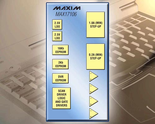 MAX17106 - ИС управления питанием с интегрированной памятью типа EEPROM