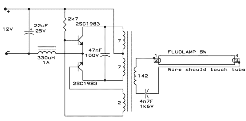 8W Flouroscent lamp driver