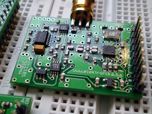 CC1101 RF modem + 250mW amplifier