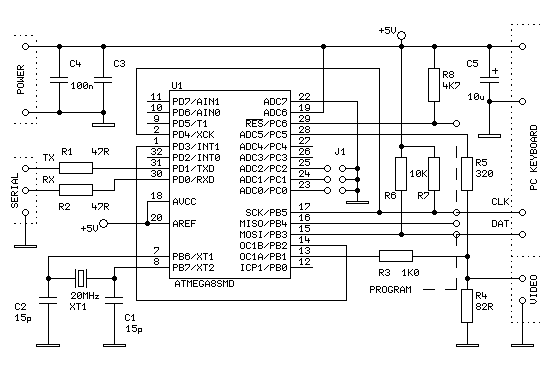 AVR TV terminal (smd version)