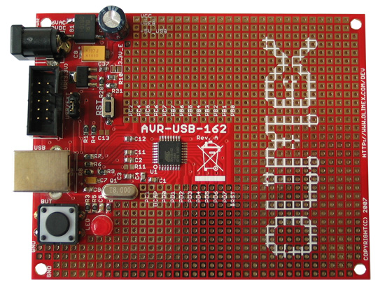 Макетная плата Olimex AVR-USB-162