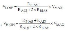 Формулы для вычисления номинала резистора смещения