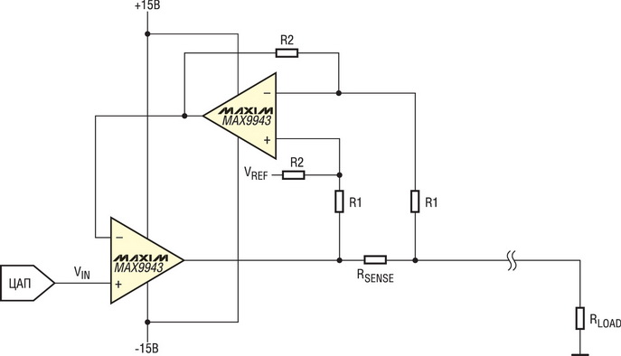 Преобразователь напряжение-ток на MAX9943