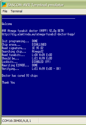 AVR Terminal emulator