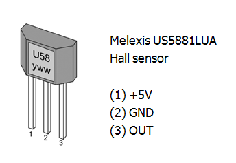 Melexis US5881LUA Hall sensor