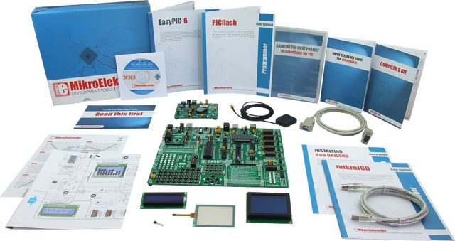 MikroElektronika: Easy GPS Kit 1
– PIC, Easy GPS Kit 2 – PIC, Easy GPS Kit 3 – PIC