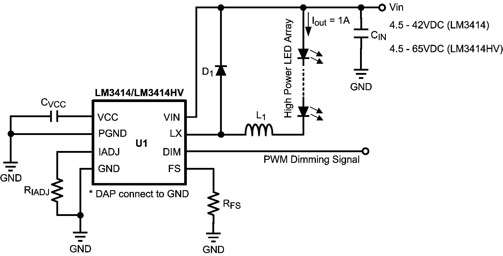 National Semiconductor - LM3414, LM3414HV