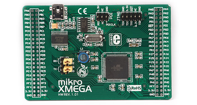 mikroelektronika: mikroXMEGA Board 