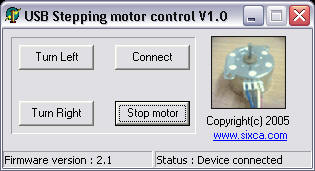 Управление шаговым двигателем через USB