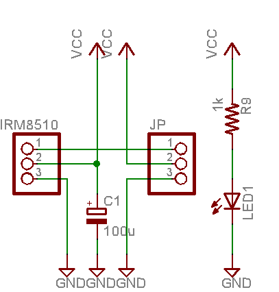 AVR IR Downloader: IR receiver circuit