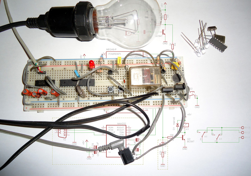 Управление нагрузкой по хлопку на Atmega8