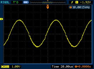 AVR DDS signal generator: sine wave signal