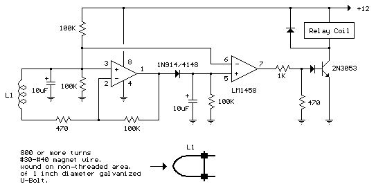 Детектор тока в силовой цепи переменного напряжения на микросхеме LM1458