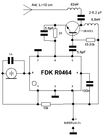 FM bug 420-480 MHz