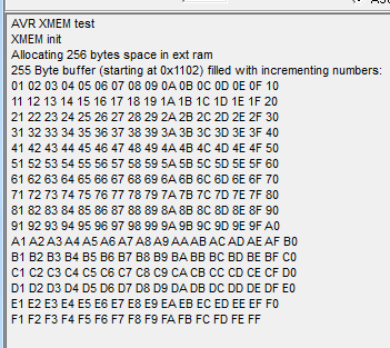 After compilation we can see the results in terminal: