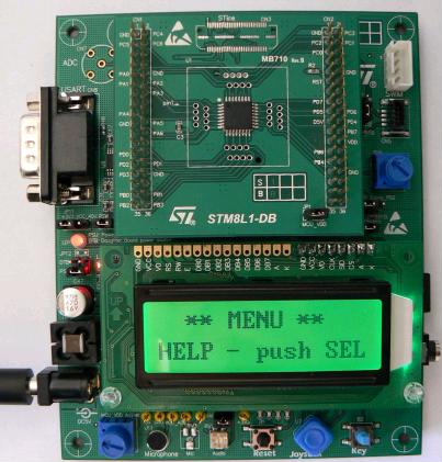 STMicroelectronics: отладочный комплект STM8L101-Eval