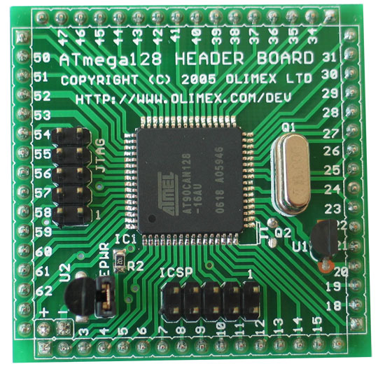 Olimex: AVR-H128-CAN Header Board