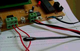 The thermistor sensor tied to analog channel 1.