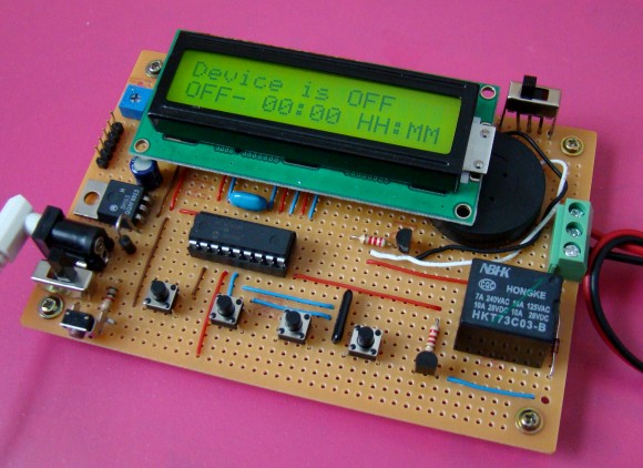 Programmable digital timer switch using a PIC Microcontroller 