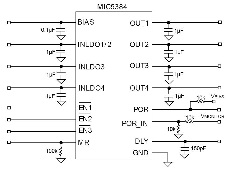 Типовая схема включения MIC5384