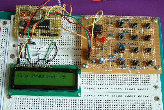 2-Wire Keypad Interface Using a 555 Timer