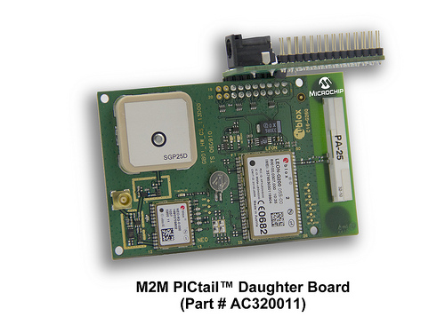 Microchip: дочерняя плата AC320011 (M2M PICtail Daughter Board )