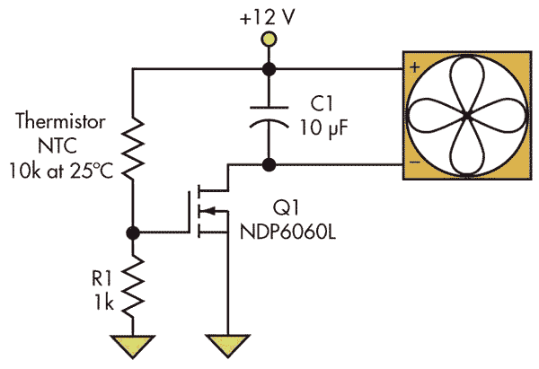 Простейший регулятор для вентилятора постоянного тока