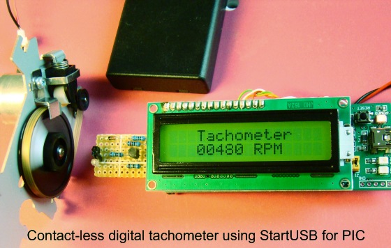 How to make a contact-less digital tachometer