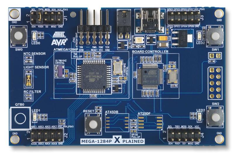 Atmel: ATMEGA1284P-XPLD Evaluation Kit