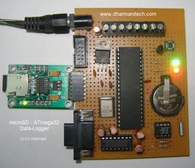 microSD ATmega32 Data-Logger