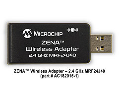 Microchip: беспроводной USB адаптер ZENA 2.4 ГГц