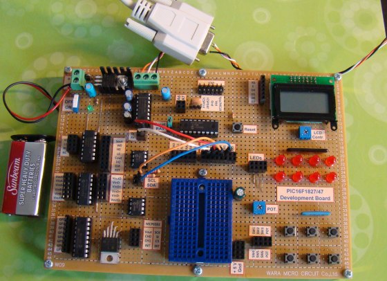 Setup for UART and I2C communication test