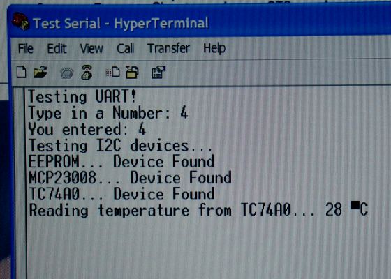 Hyperterminal window output