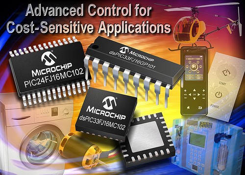 Microchip выпускает серию 16-битных микроконтроллеров и цифровых сигнальных контроллеров для приложений управления электродвигателями