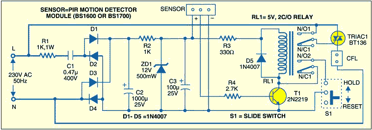 Motion Sensor for Security Light