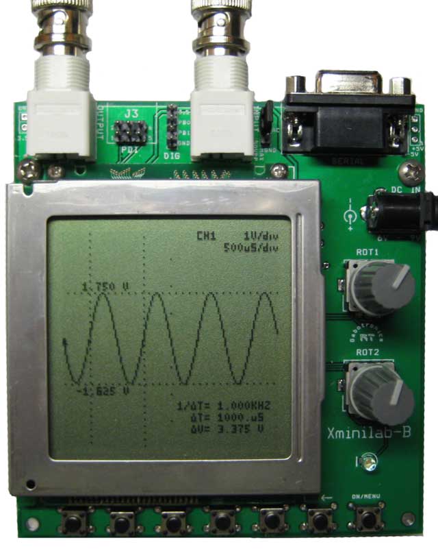 Отладочная плата - осциллограф Xminilab-B на микроконтроллере Atmel AVR ATXMEGA32A4