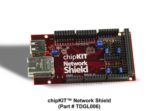 Microchip: плата расширения chipKIT Networ Shield (TDGL006) для платформы chipKIT