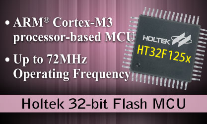 Holtek's 32-bit Single Chip Solutions: HT32F125x