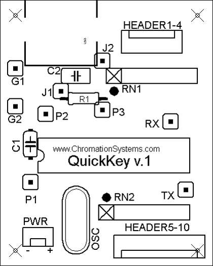 Quick Key Adapter, 10 Button HID Keyboard,  PCB