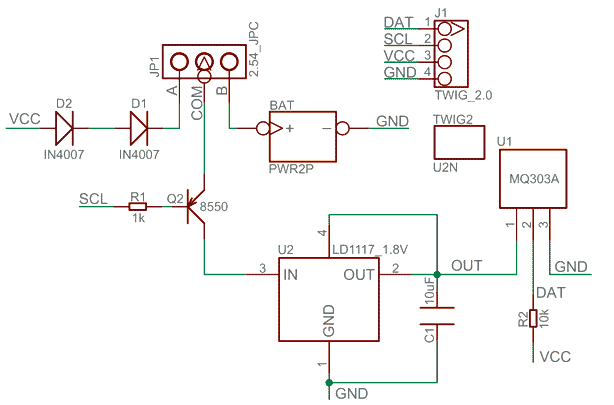 Twig - Alcohol Sensor Schematic