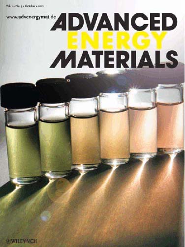 October 2011 issue of Advanced Energy Materia