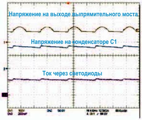 При напряжении 85 В схема продолжает работать, удерживая транзистор Q1 открытым более длительный период времени