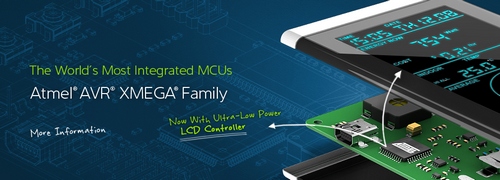 Atmel Reduces Total System Cost by Integrating LCD Controller into Popular AVR XMEGA Family