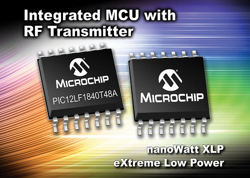 Microchip: микроконтроллер со встроенным RF трансмиттером PIC12LF1840T48A
