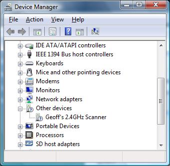 ISM band scanner Plugging It In